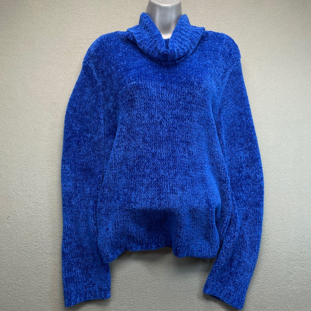 TR‎ Bentley Women Sweater Chenille XL Turtleneck Cozy Retro Soft 100% Acrylic
